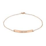 I Am Her Curved Bar Anklet