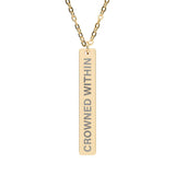Crowned Within Bar Necklace