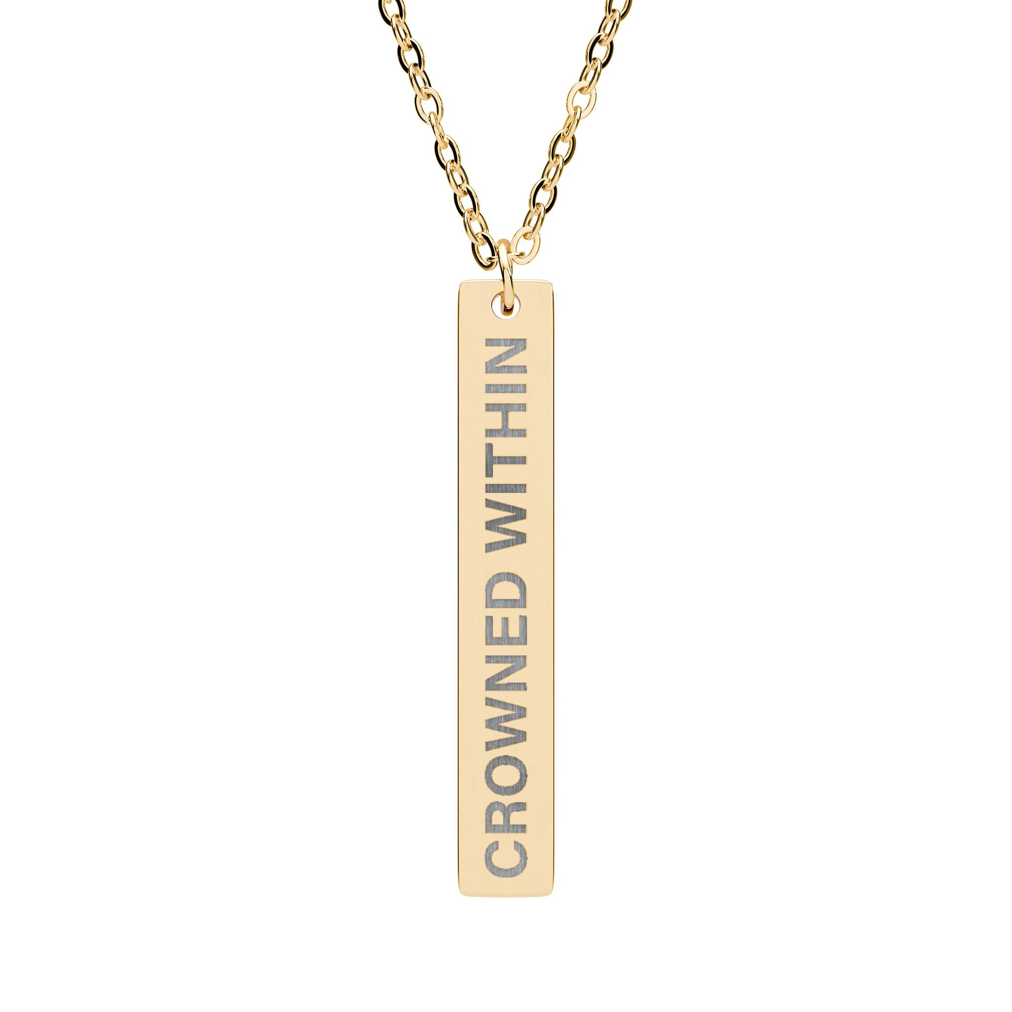 Crowned Within Bar Necklace
