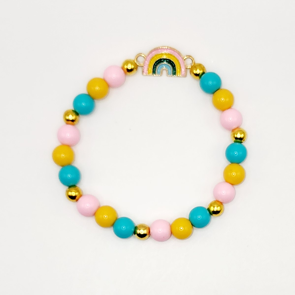 Over The Rainbow Beaded Stretch Bracelet