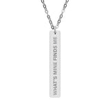 What’s Mine Finds Me Bar Necklace