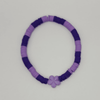 Lavender Clay Beaded Stretch Bracelet - Eze Nwanyi