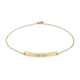 I Am Her Curved Bar Anklet