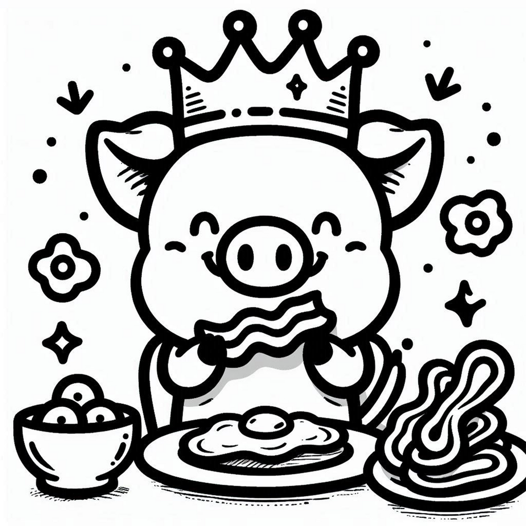 Eat Me Digital Download Coloring Page - Kawaii Kueens