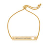 Crowned Within Heart Bar Bracelet