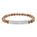 Crowned Within Stretch Beaded Bracelet