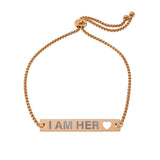 I Am Her Heart Bar Bracelet