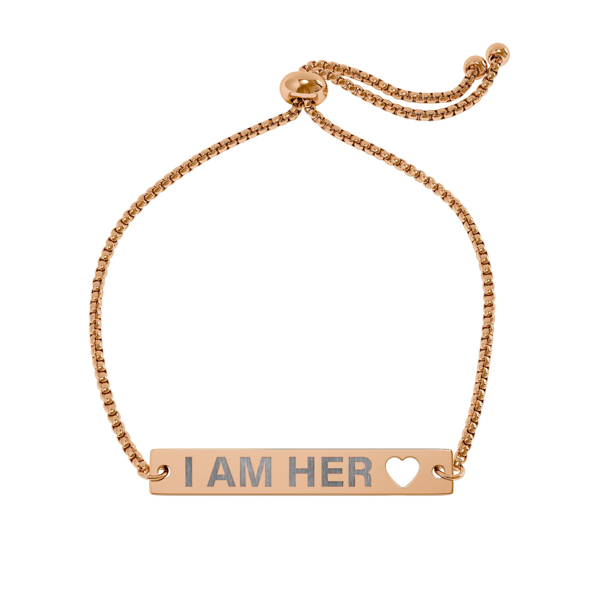 I Am Her Heart Bar Bracelet