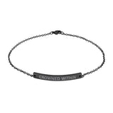 Crowned Within Curved Bar Anklet