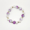 Lavender Luxe Beaded Stretch Bracelet - Eze Nwanyi