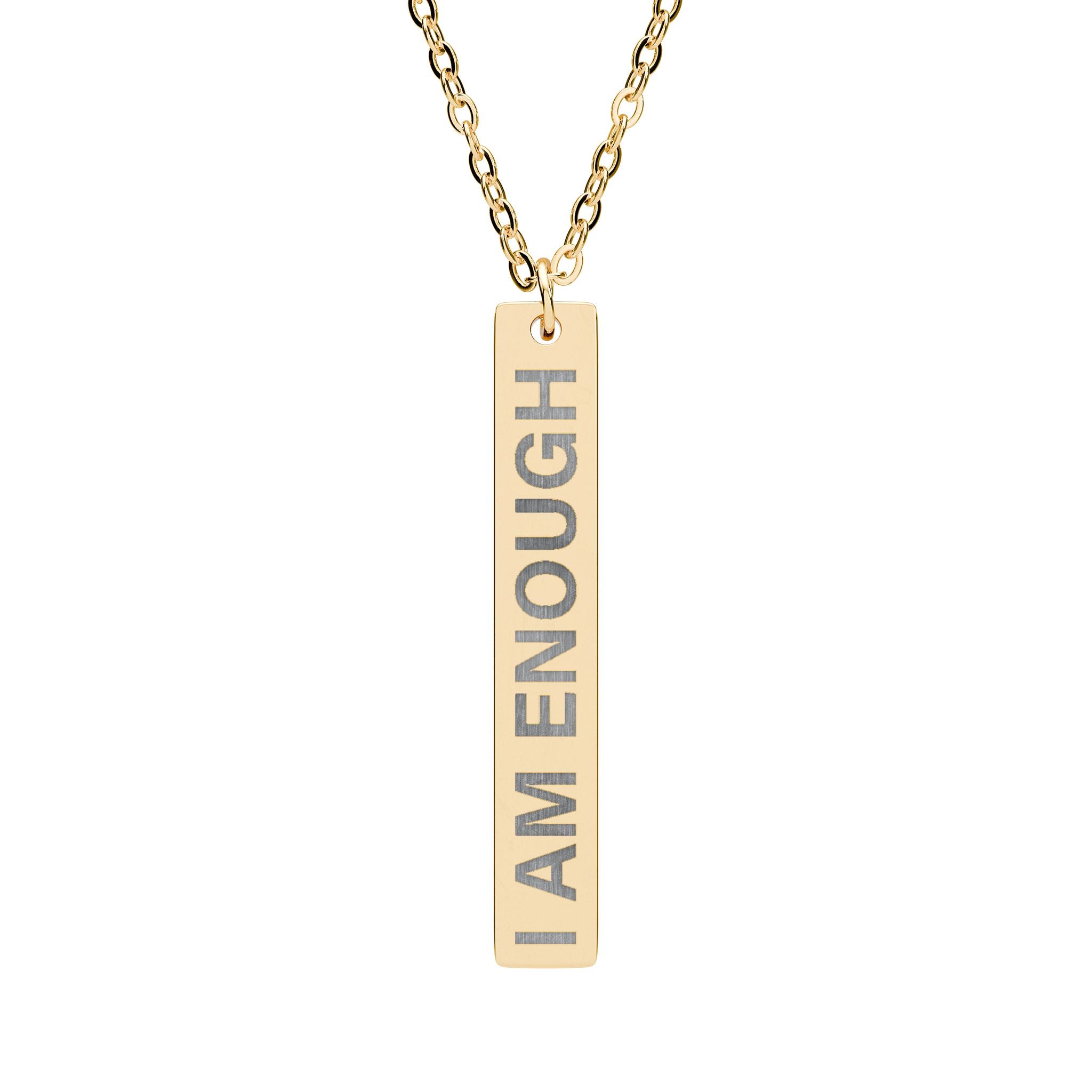 I Am Enough Bar Necklace