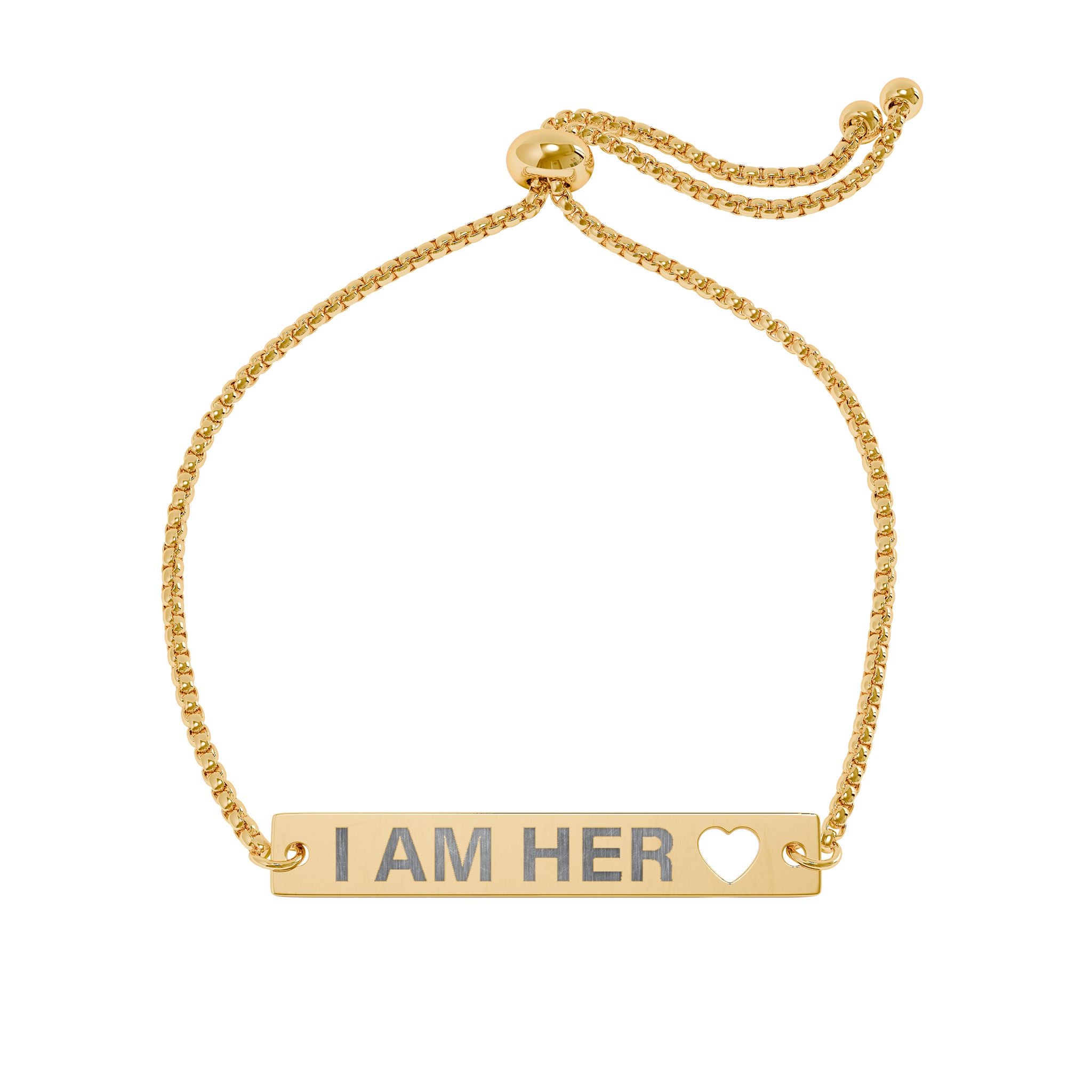 I Am Her Heart Bar Bracelet