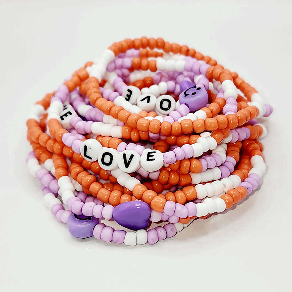 Love Beaded Stretch Bracelet