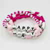 Happy Beaded Stretch Bracelet