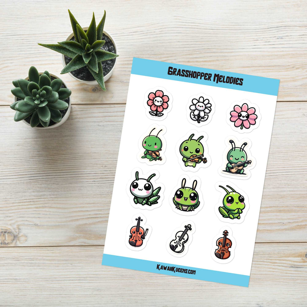 Grasshopper Melodies Sticker Sheet