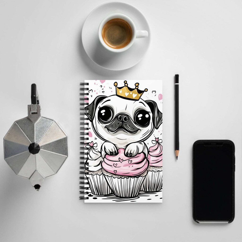 Pretty Paws Pug Spiral Notebook