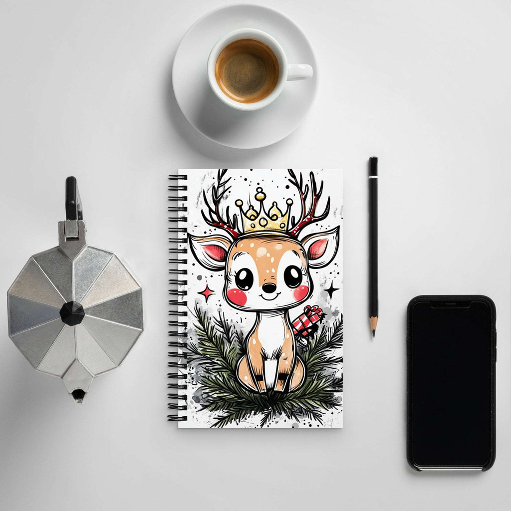 Christmas Reindeer Spiral Notebook